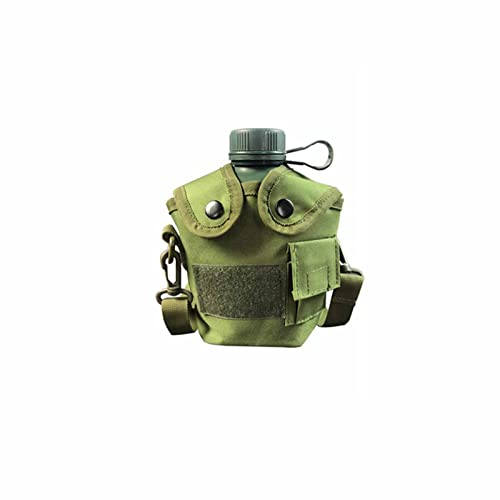 JMorCO Borraccia Militare da 1 litro in Alluminio Militare Autentico, Borraccia Militare, Passante per Cintura, Borraccia Portatile per Escursionismo e Campeggio,B