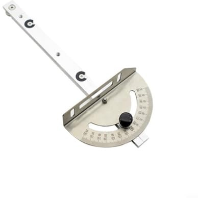 DAZZLEEX Jauge à onglet en aluminium pour scie à table et défonceuse – Poussoir d'angle et rail de guidage – Travail du bois de haute précision pour projets de travail du bois