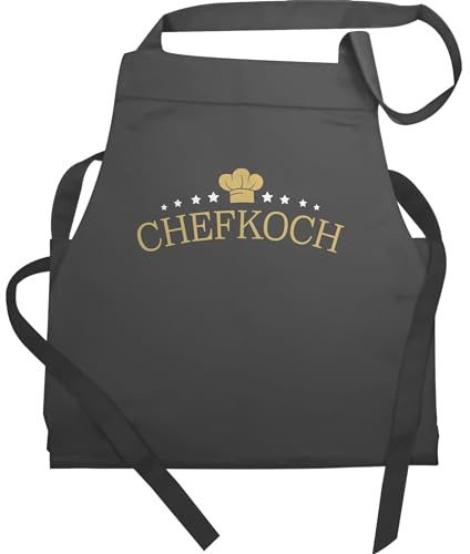 Shirtracer - Schürze - Kochschürze Herren 1 - Chefkoch - Hier kocht der Chef - Geschenk für Köche