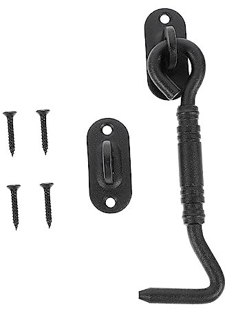 Homoyoyo Schiebetür Türriegel Edelstahl Schwarz Hochleistungs Scheunentorschloss Riegel Für Garagentor Schuppen Außentür Sicherheitsriegel Vintage
