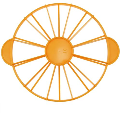 zutisay Cake Portion Marker Cake Divider Cutter 10/12 Piece Round Cake Cutter Slicer with Handle Pastry Baking Tool for 26.8cm/10.6in Diameter Yellow