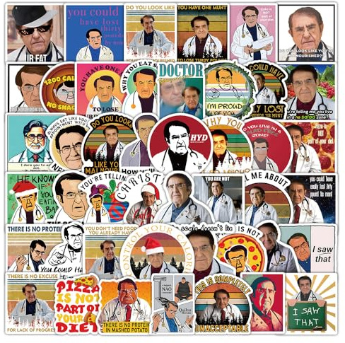 Dr.Now Aufkleber 100 Stück Vinyl Funny niedliche Meme Aufkleber für Skateboard Laptop Gepäck Auto Phone Telefon Gitarre Scrapbook,Wasserdicht Gewichtsverlust Sticker für Mädchen Kinder Erwachsene