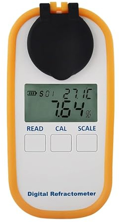 LHQYA Tragbares Digitales LED-Refraktometer, 0~90% Brix-Messgerät, Refraktometer, Milchkuh-Kolostrum-Konzentrationsmessgerät/Proteingehalt-Testgerät, Für Zuckergehaltstest