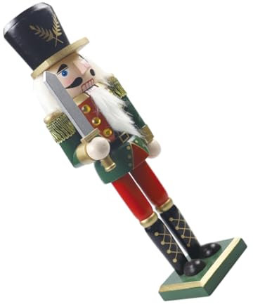 Garneck Casse-Noisette Bois Décoration de Noël Marionnette Statue Casse-Noisette de Noël pour Maison Bureau Ornement Table