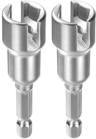 QUARKZMAN 2 Stück H12 Flügelmutter-Schraubendreher Flügelmutter Bohrer Bit | 12mm metrische 6-Punkt-Buchse, Power Deep Slot, CR-V Stahl, 1/4 Sechskantschaft