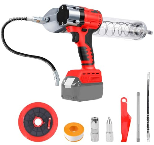 Schnurlose Fettpresse Kompatibel für Milwaukee 18V MAX Akku, Bürstenlose 13000 PSI Professionelle Elektrische Hochdruck-Fettpresse mit 30cm langem Hochdruckschlauch (ohne Akku)
