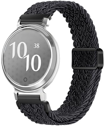 14 mm ögla glidande nylon vävd rem for Garmin Lily 2 damarmband(09 black graphite)