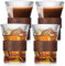 Lot de 4 verres à latte macchiato de 300 ml, design à rayures, tasses à expresso avec porte-gobelet en bois anti-brûlure pour cappuccino, thé, crème glacée, lait