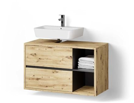 Livinity Waschbeckenunterschrank Vomano, Artisan-Eiche, 100 x 60 cm