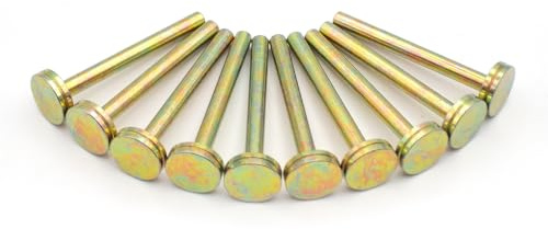 Toplionace 10 Bâtonnets de Collage pour Pierres Précieuses - Tête Large de 18 Mm avec Design Antidérapant, Diamètre de la Tige de 6mm, Longueur Totale de 65 Mm