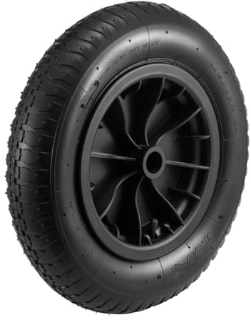 CROWNSHOP Wheelbarrow Wheel Replacement 14 3.50-8 Pneumatic Tyre Heavy | Heavy Duty Pneumatic Wheelbarrow Tyre With 3.50-8 Size, Excellent Grip And Reliable Performance For Garden Carts