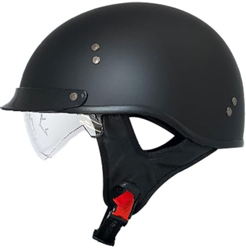 Jethelm Retro, Motorradhelm Jethelm Roller-Helm, Deutscher Stil Halbschale Helm, Herren Und Damen Vintage Halbgesicht Chopper Helm, Scooter-Helm, DOT/ECE-Zugelassen 2,XXL