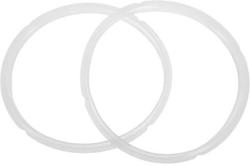 ULTECHNOVO Juego de 2 Anillos de Sellado de Silicona para Eléctrica 4L Repuesto Transparente Junta Hermética Resistente al Calor para Cocina Segura Fugas