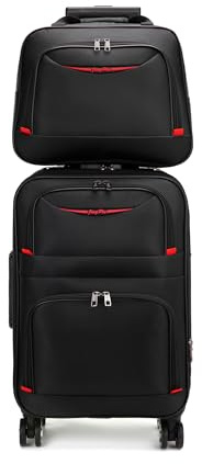 feilario 20in 2 Piece Softside Business Luggage Sets Waterproof Carry On Luggage Suitcase with Double Spinner Wheels