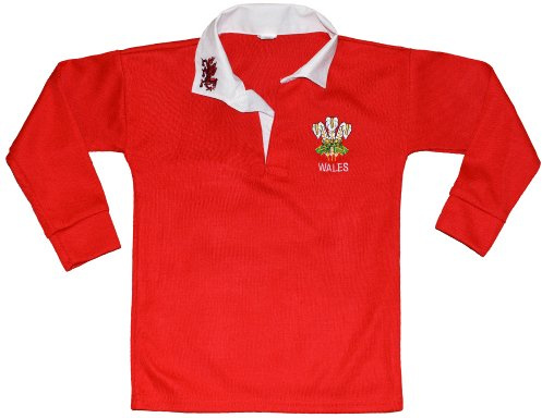 Wales Welsh Cymru Rugby Shirts for Boys and Girl by Active wear Size 22to 33 (UK, Numeric, 22, Red)
