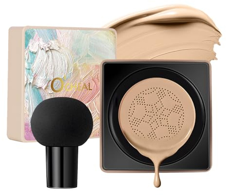 O'CHEAL Svamphuvud luftkudde CC kräm, beauty svamp luftkudde BB Cream Foundation concealer för ansiktet makeup concealer kudde för ansiktet Comestics 03 djupskugga