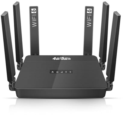 Ehaosea Router WiFi Wireless 5G 4G LTE Router Cellulare WiFi 6 Supporta 32 Utenti con Slot per SIM per Europa