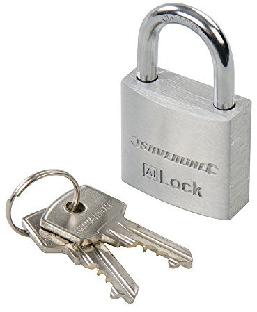 Silverline 536043 - Lucchetto in alluminio, 30 mm, colore: Argento