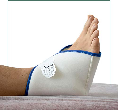 Ortones - Talonera Antiescaras – Protector para Talón, Pie o Codo para Prevención de Úlceras y Llagas por Presión – Uso Diario en Cama o Silla de Ruedas – 1 Unidad, Blanco