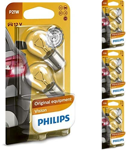 Philips 12498B2 Kugellampe Vision P21W, 4er Packung
