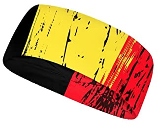 Jeiento Unisex Stirnband Deutschland Flagge Haarband Stirnbänder Stretch Sport Schweißbänder für Yoga, Laufen, Radfahren, Workout, Fitnessstudio, mehrere Designs