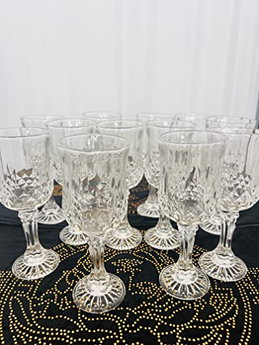 Bicchieri da vino in cristallo trasparente, 200 ml, di alta qualità, 12 bicchieri per 12 persone, vino bianco, vino rosso Riesling Merlot