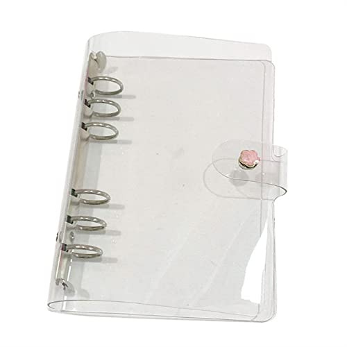 A7 Ringbuch, nachfüllbarer Ordner 6 Loch Ringbuch Transparent PVC Notebook Cover Binder Tagebuch für Zuhause Schule und Büro Schreibbedarf