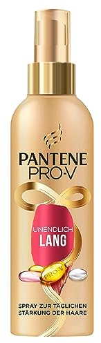 Pantene Pro-V Spray zur täglichen Stärkung der Haare Unendlich Lang (200 ml), Hitzeschutzpray mit Biotin, Niacinamid, Vitamin E & Antioxidantien, Starkes, Geschütztes Haar, verhindert Spliss & Frizz