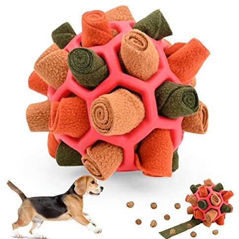 Schnüffelball für Hunde,Schnüffelteppich Schnüffelspielzeug Interaktives Hundespielzeug Intelligenzspielzeug Futterball Reizangel Futtermatte Geruchstraining für Kleine Mittelgroße Hunde Haustier