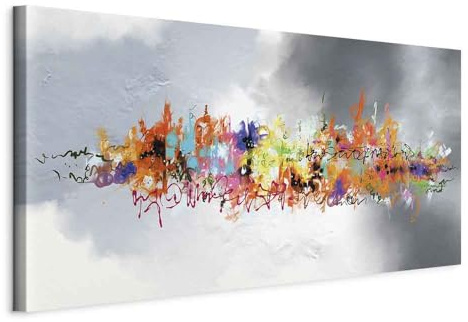 murando - Akustikbild Abstrakt 120x60 cm Bilder Akustikschaum Hochleistungsschallabsorber Schallschutz Leinwand 1 tlg Wandbild Raumakustik Schalldämmung Struktur Textur a-A-10052-b-a