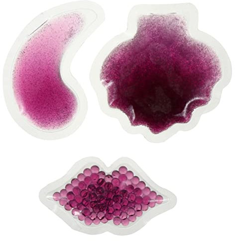 Ipetboom 3stücke Gel-kühlmasken Für Gesicht Augen Und Lippenpflege Wiederverwendbare Kalt- Warmkompressen Für Schwellungen Und Erschöpfung Flexibel Und Einfach Zu Verwenden