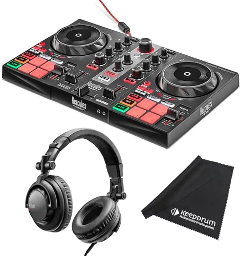 Hercules DJ Control Inpulse 200 MK2 - Controlador de DJ (incluye auriculares DJ45 y gamuza de microfibra)
