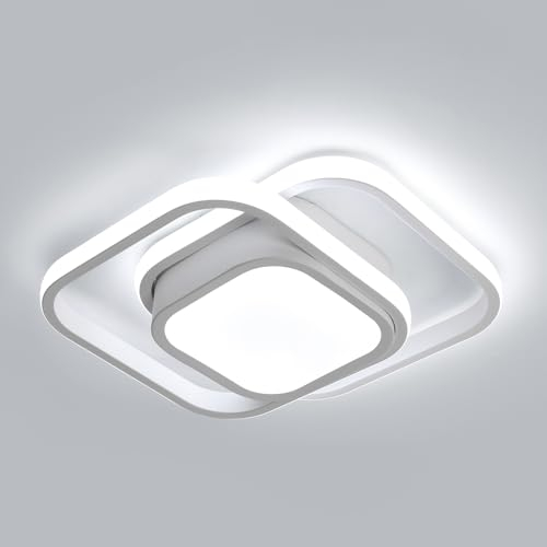 Osairous Plafon LED Techo Moderna 32W 3840LM Lampara Techo 6500K Blanco Frío Cuadrado Diseño Minimalista plafones para techo para Cocina Pasillo Salón Dormitorio