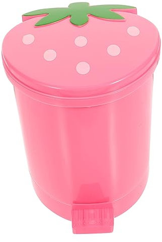 OFFSCH 2pièces Poubelle Forme De Dessin Animé Pour Bureau Bac à Déchets Pratique Poubelle De Chambre à Coucher Petite Corbeille Avec Couvercle Pour Cuisine Et Bureau