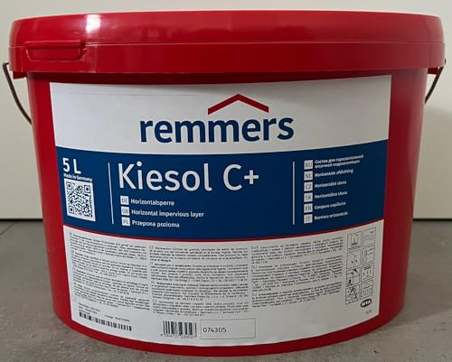 Remmers Kiesol C+ Silancreme Horizontalsperre Kellerabdichtung Mauerabdichtung 5 Liter - Silancreme für Horizontalsperren gegen aufsteigende Mauerwerksfeuchtigkeit, sehr gut penetrierend.