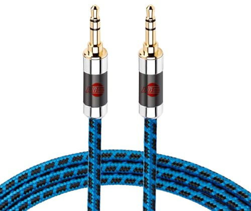 BOAACOUSTIC JIB Cavo Audio Jack 3.5 Maschio Maschio Audiofila, Cavo Aux macchina HiFi Stereo Audio Mini Jack Nylon Intrecciato per Cuffie, Smartphone, Autoradio, Hi-Fi System, TV, Laptop 5m