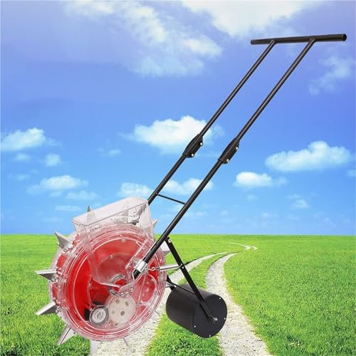 XGHDPBM Handheld Seeding Machine, 12 Holes Precision Seed Sower Seeder Planter, Hand-Push Roller Seeder Dispenser Seeds Spreaders, Precision Garden Corn Seed Planter Machine, for Farm