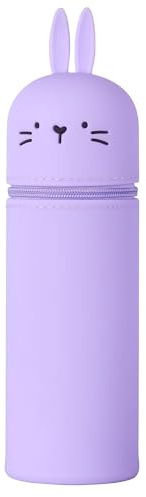 Mulor Federmäppchen in Tierform Stifthalter für Den Schreibtisch für Jungen Mädchen Weiches Silikon Kawaii Niedlich Verschluss mit Reißverschluss