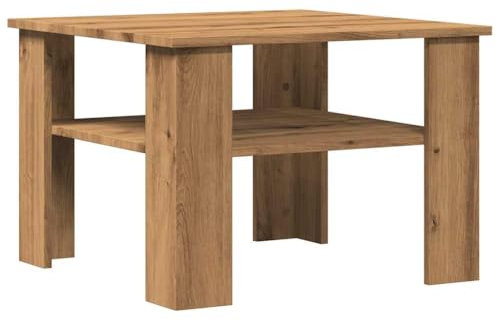 vidaXL Couchtisch Artisan-Eiche 60x60x42 cm Holzwerkstoff, Beistelltisch, Wohnzimmertisch, Kaffeetisch, Sofatisch, Akzenttisch, Teetisch, Telefontisch