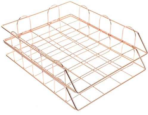 Operitacx 2stücke Schreibtisch-organizer Mit Ablage Für Ordner Und Zeitschriften Metallhalter Für Aktenordner Praktische Schreibtischorganisation Zum Aufbewahren Von Dokumenten Und