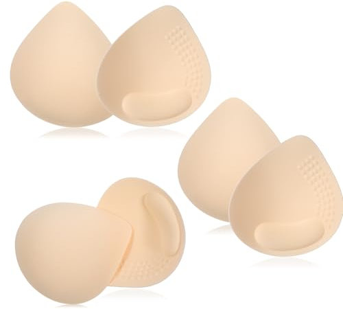 JJUNW 3 Pairs Bra Pads Inserts, Triangle Breathable Inserts Sew in Bra Cups for Dresses Sport Bras Pads Bathing Suit Inserts