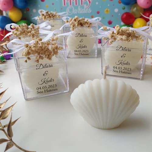 detalles boda para invitados, velas concha personalizadas Detalles Comunion, Bautizo, Boda, Regalito Invitados, ideal como regalo recuerdos comunion (juego de 50)