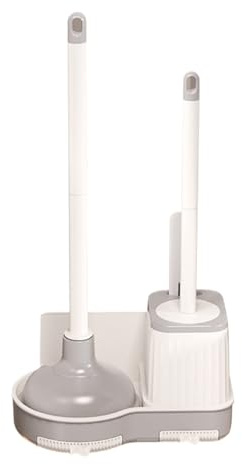 Juego de cepillos para el baño | Limpiador de tazón de baño con Soporte | Combo de depurador de Pared 3 en 1 | Set de émbolo de | Herramienta de Limpieza de ángulo no Muerto para Inodoro, h