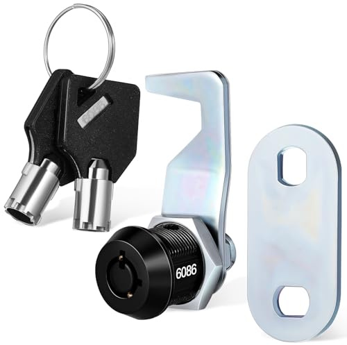 VILLFUL 2 Sätze Möbelschloss Tubular Cam Lock mit Schlüssel Robustes Schrankschloss für Wohnmobil Aktenschrank und Werkzeugkästen Sicheres Ersatzschloss für Möbel und Camper
