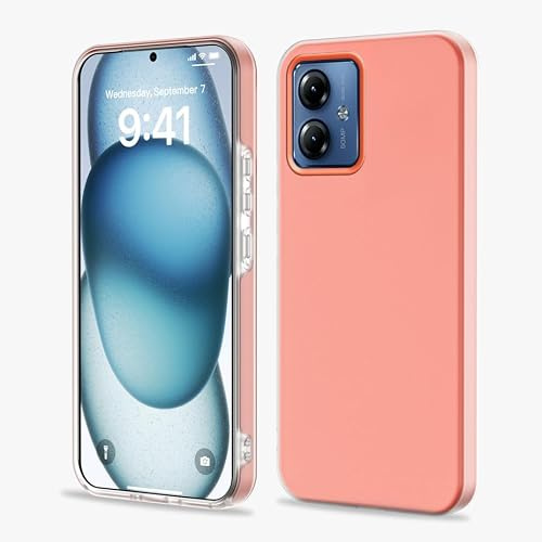 YUXING Funda para Motorola Moto G14 4G | Funda Protectora Antigolpes de PC & TPU, Acabado Mate Antihuellas, Diseño Elegante para Trabajo y Uso Diario(Naranja)