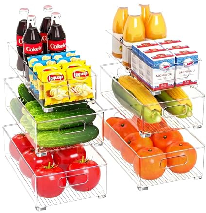 Famhap Kühlschrank Organizer Stapelbar 8 Stück