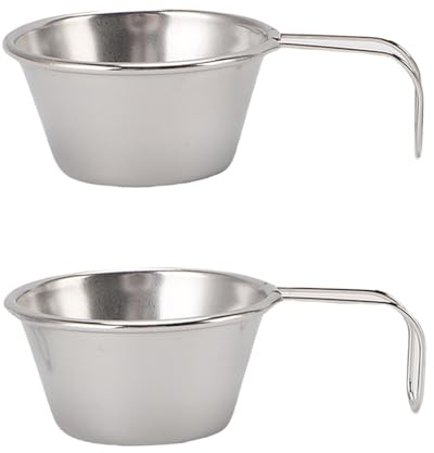 BRRNOO 2st Rostfria Campingmuggar med Handtag, Lätta och Stackbara, för