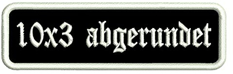 smartoutdoor Rechteckiger Aufnäher Rec2 für deinen Wunschtext - viele Farben und Größen (10x3cm)