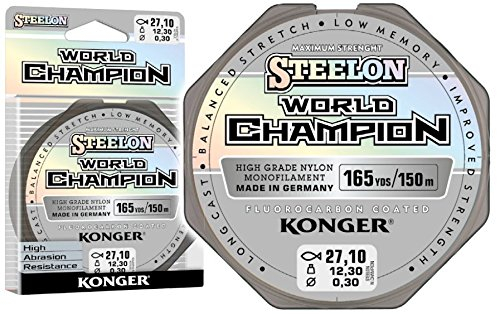 Angelschnur KONGER World Champion Fluorocarbon Coated 0,10-0,30mm/150m Monofile Schnur super stark ! (0,12mm / 2,80kg)