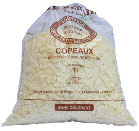 Scaglie di sapone di Marsiglia senza profumo, detersivo per bucato di fabbricazione artigianale da Le Serail (dal 1949), 1 Kg
